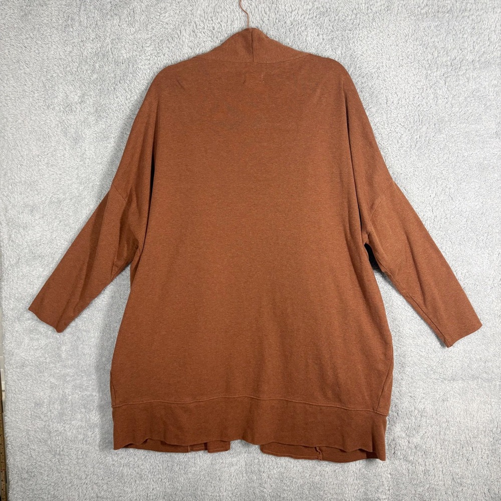 Pact Brooklyn Airplane Organic Cotton Open Front Cardigan Size XL/XXL Brown - Picture 8 of 8
